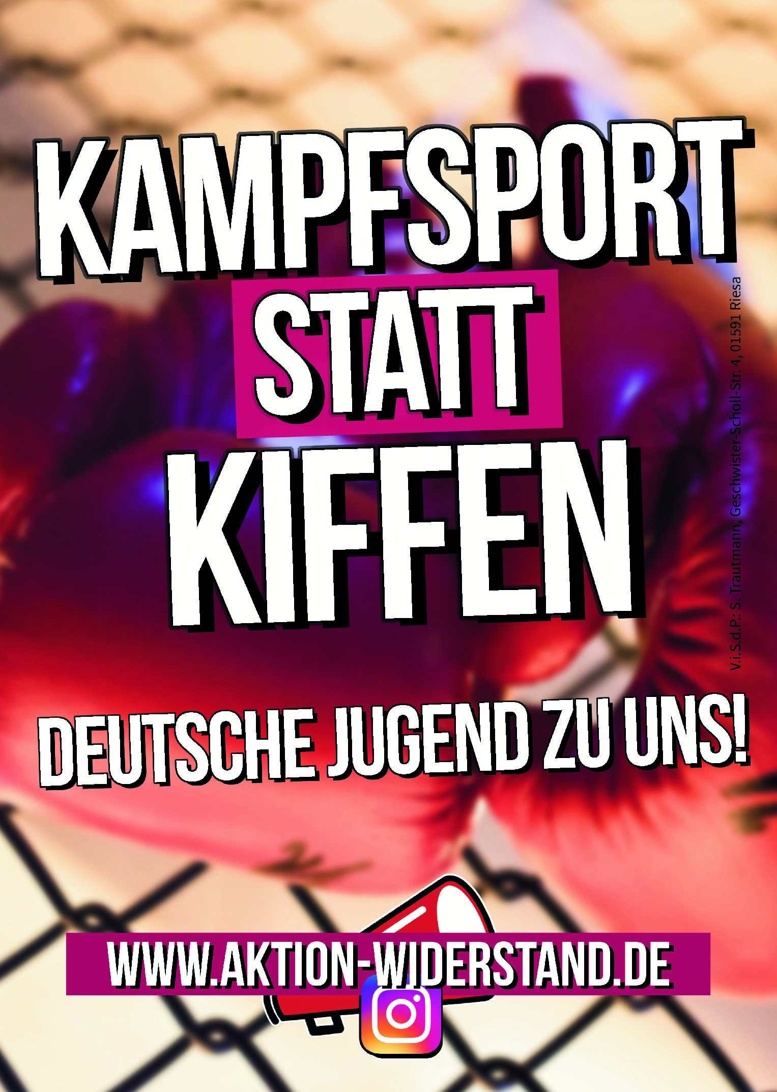 Aufkleber "Kampfsport statt Kiffen"