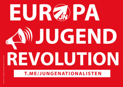 Europa, Jugend, Revolution  - Aufkleber (Rot) – Bild 2