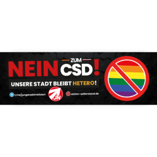 Banner "Nein zum CSD" 3 x 1 Meter