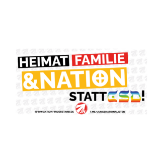 Banner "Heimat statt CSD" 3 x 1 Meter